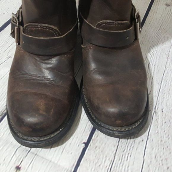 Frye Brown Combat & Moto Boots - Picture 8 of 9